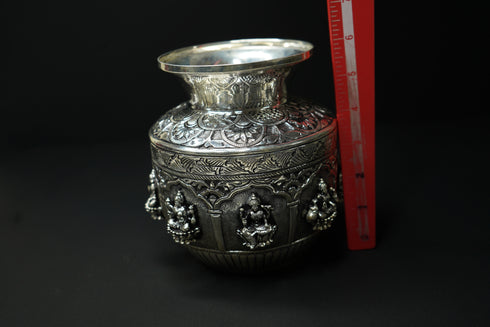 Pure Silver Antique Silver Astha Laxmi Kalash 744.02 grams