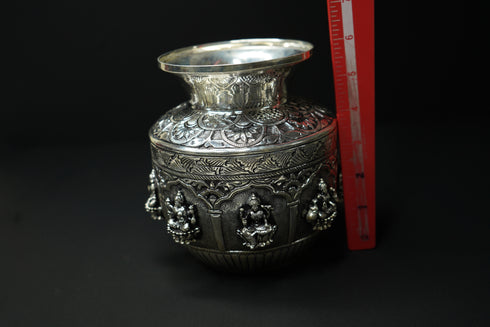 Antique Silver Astha Laxmi Kalasham 339.96g