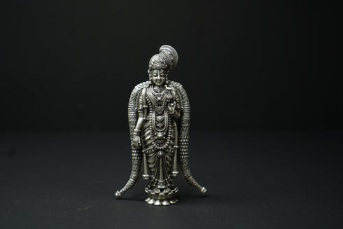 Pure Silver Aandal Amma Antique Idol 210.04grams