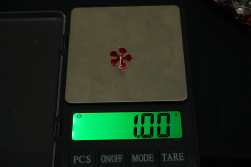 Pure Silver Red Flowers 5g (Pack of 5)