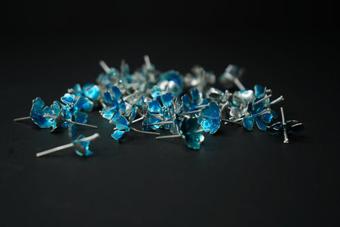 Pure Silver Blue Flowers 5g (Pack of 5)