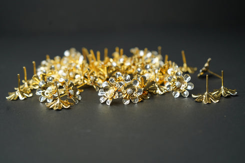 Pure Silver Golden Flowers 10g (Pack of 5)