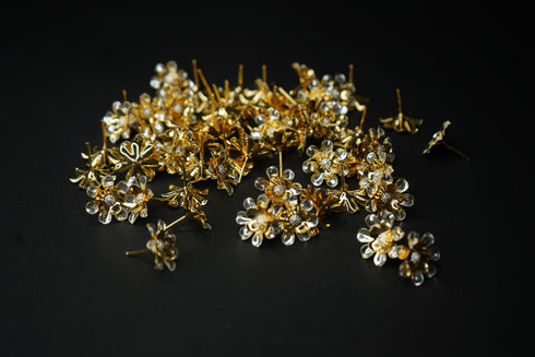 Pure Silver Golden Flowers 10g (Pack of 5)