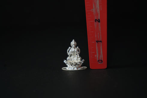 Pure Silver Lakshmi On Lotus Flower Idol 14.8grams