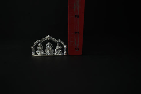 Pure Silver Lakshmi Ganesh Saraswathi Idol 20grams