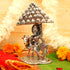 Servdharm Govardhan Krishna Idol 8.5 inch Silver Plated