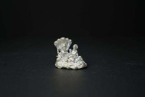 Pure Silver Vishnu Narayana With Lakshmi Idol 67.8g