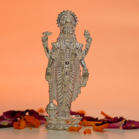 Satyanarayana Swamy | Vishnu Murti Idol In Pure Silver 23g