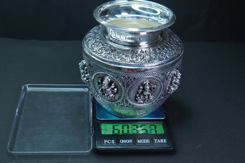 Pure Silver Antique Ashta Laxmi Lota 603.57g By Mahita Collections