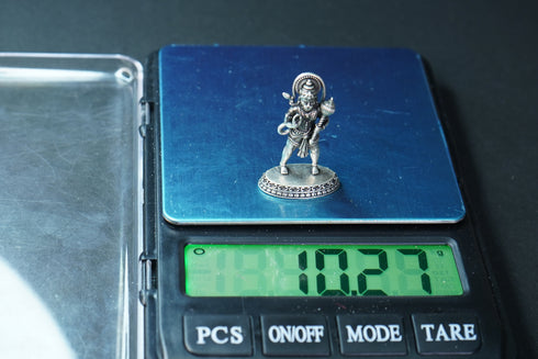 Pure Silver Antique Hanuman Idol Standing 10.27G By Mahita Collections
