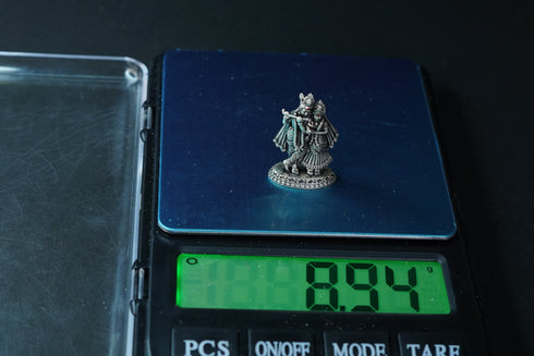 Pure Silver Antique Radha Krishna Without Frame 8.94G By Mahita Collections