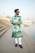 Kzari Handicraft Green Tie-Dye Kurta