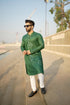Kzari Green Gol Gol Kaanch - Rayon Mirror Foil Kurta