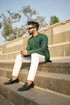Kzari Green Gol Gol Kaanch - Rayon Mirror Foil Kurta