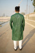 Kzari Green Gol Gol Kaanch - Rayon Mirror Foil Kurta