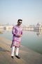 Kzari Magenta Sunshine Chanderi Kurta with Border