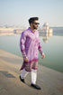 Kzari Magenta Sunshine Chanderi Kurta with Border