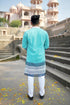 Kzari Nila Aasman Georgette Kurta with All-White Embroidery