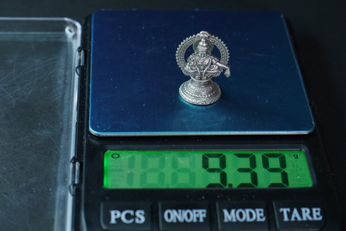 Pure Silver Antique Ayyappa Idol Small 9.40G By Mahita Collections