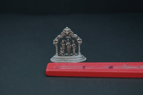 Pure Silver Antique Rama Family With Frame 14.19G By Mahita Collections