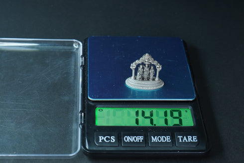 Pure Silver Antique Rama Family With Frame 14.19G By Mahita Collections