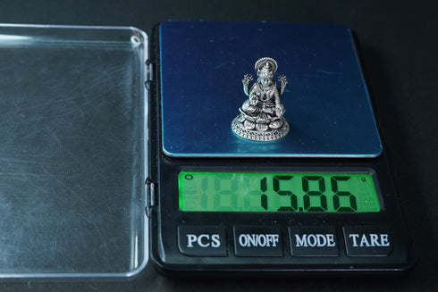 Pure Silver Antique Laxmi Devi Idol 15.86G By Mahita Collections