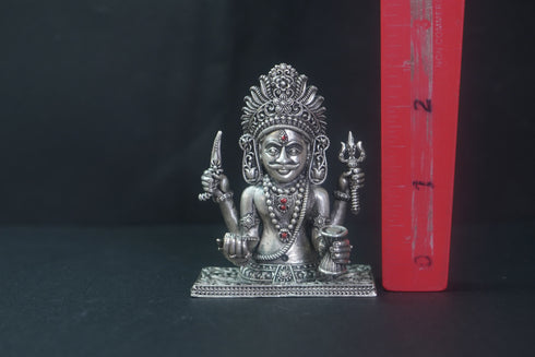 Pure Silver Antique Nakoda Bhairav Idol 116.73G By Mahita Collections