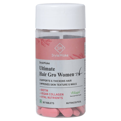 Style Make StyleMake Ultimate Hair Gro Vitamin for Women Premium Formula with Biotin Vegan Collagen from the UK Reduces Hair Loss Promotes Regrowth Enhances Skin & Nail Health 30 Tablets