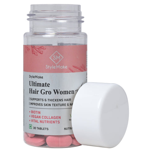 Style Make StyleMake Ultimate Hair Gro Vitamin for Women Premium Formula with Biotin Vegan Collagen from the UK Reduces Hair Loss Promotes Regrowth Enhances Skin & Nail Health 30 Tablets