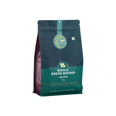 GirOrganic Whole Green Moong Unpolishes