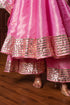 Pomcha Jaipur Silk Gota Patti Anarkali Set With Cosmos Silk Dupatta