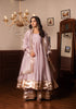 Pomcha Jaipur Silk Lilac Gota Patti Kalidar Anarkali Set With Cosmos Silk Dupatta