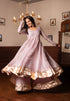 Pomcha Jaipur Silk Lilac Gota Patti Kalidar Anarkali Set With Cosmos Silk Dupatta