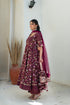 Pomcha Jaipur Hoor Plum Cotton Gota Patti Anarkali With Soft Net Dupatta