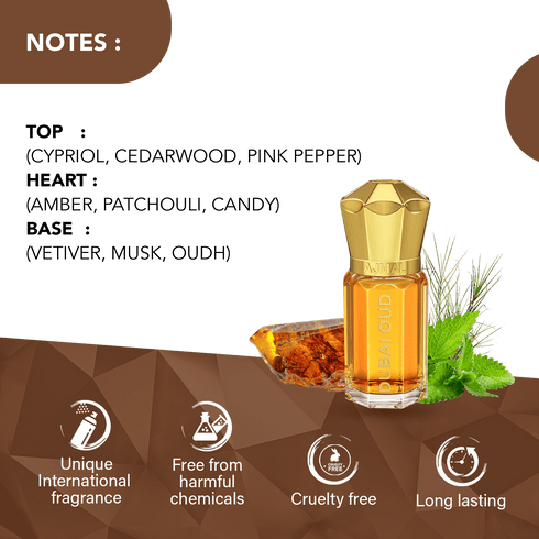 Ajmal Perfumes India DUBAI OUD Non-Alcoholic Attar Unisex