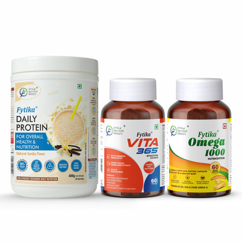 Fytika Daily Wellness Pack – Protein, Omega & Multivitamin