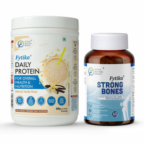 Fytika Healthcare Products Fytika Ultimate Bone Combo Daily Protein Powder Vanilla Flavour