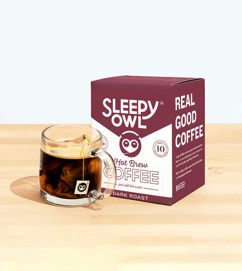 Sleepy Owl Coffee Hot Brew Bags / Dark Roast