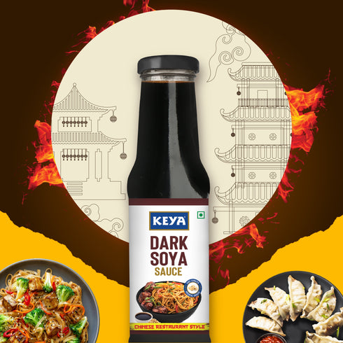 Keyafoods Keya Chinese Sauce Combo Red Chilli Sauce 200g Green Chilli Sauce 190g Dark Soya Sauce 210g Combo Pack 3