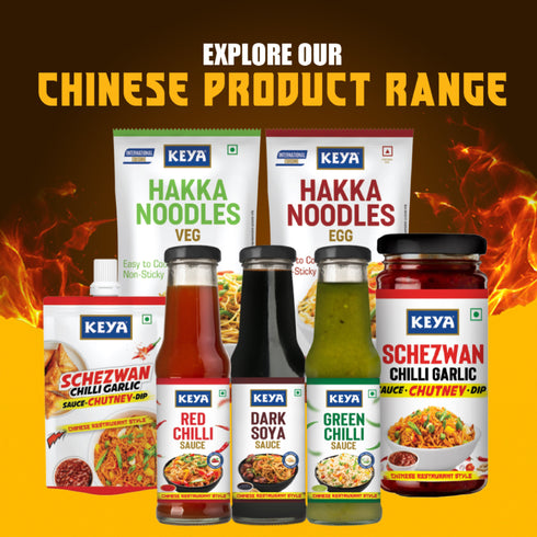 Keyafoods Keya Chinese Sauce Combo Red Chilli Sauce 200g Green Chilli Sauce 190g Dark Soya Sauce 210g Combo Pack 3