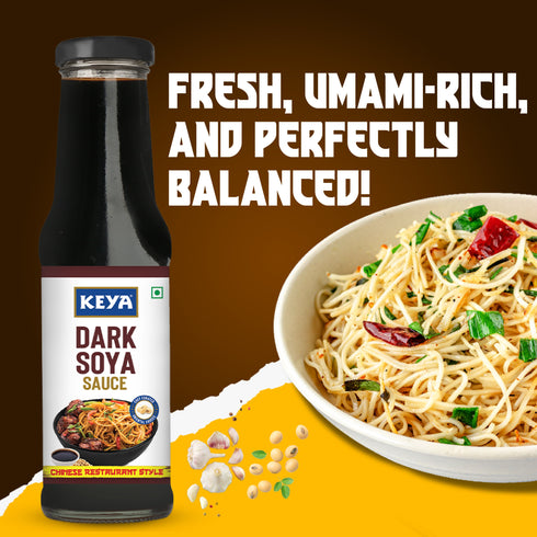 Keyafoods Keya Chinese Sauce Combo Red Chilli Sauce 200g Green Chilli Sauce 190g Dark Soya Sauce 210g Combo Pack 3
