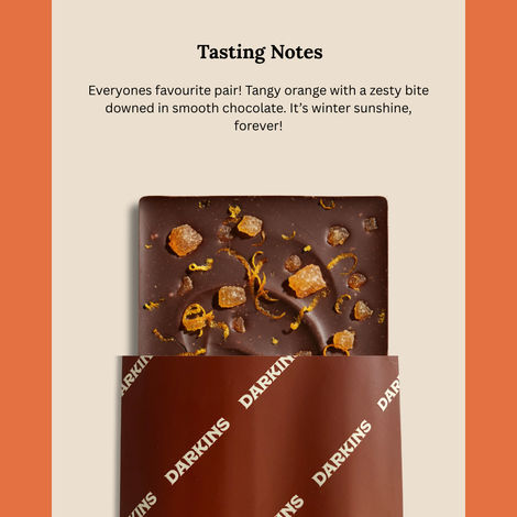 Darkins Indian Artisanal 63% Dark Orange Chocolate 50g