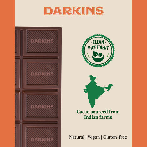 Darkins Indian Artisanal 63% Dark Orange Chocolate 50g