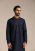 Manyavar Midnight Blue Sequined Kurta Set