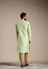 Manyavar Butterfly Green Jacquard Pattern Kurta Set