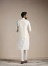 Manyavar Antique White Kurta and Jacket Set