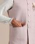 Manyavar Rose Shadow Pink Self Patterned Half Jacket
