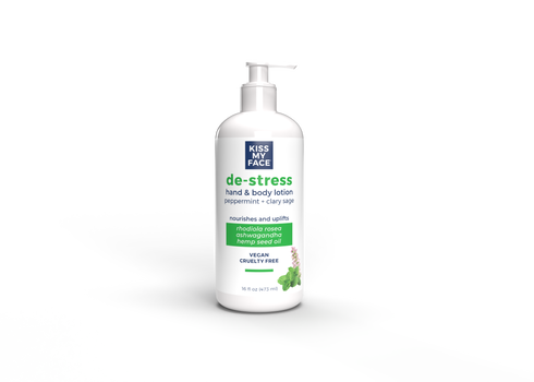 Kiss My Face De Stress Hand & Body Lotion Peppermint Clary Sage