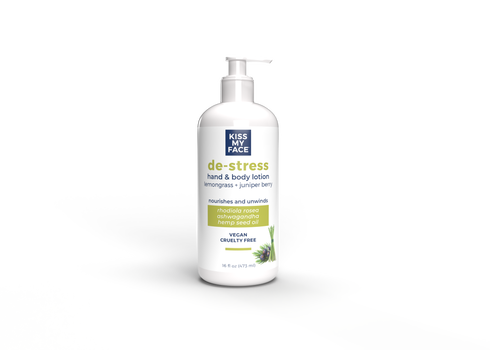 Kiss My Face De Stress Hand & Body Lotion Lemongrass Juniper Berry