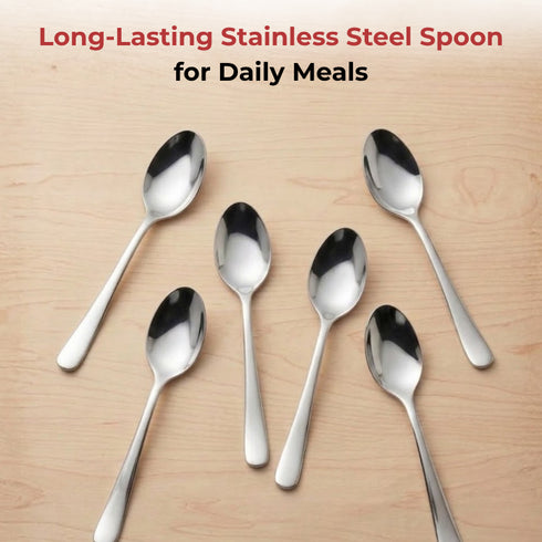 Vinod Decora Stainless Steel Baby Spoon Set of 12 Piece Heavy Gauge Steel Mirror Finish Rust Free Tough Strong and Durable